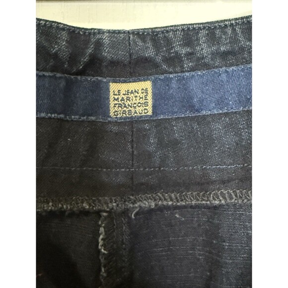 Vtg Marithe Francois Girbaud Dark-Wash Denim Pencil Flare Jean Skirt Size 31 NWT - Picture 3 of 12